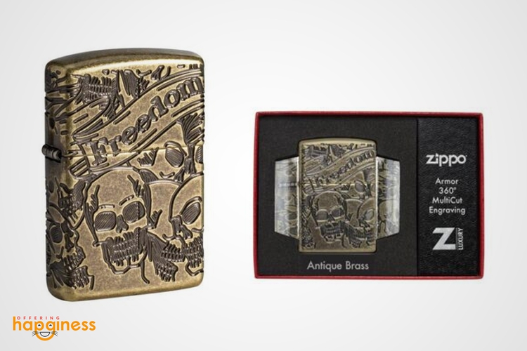 Armor® Freedom Skull Antique Brass