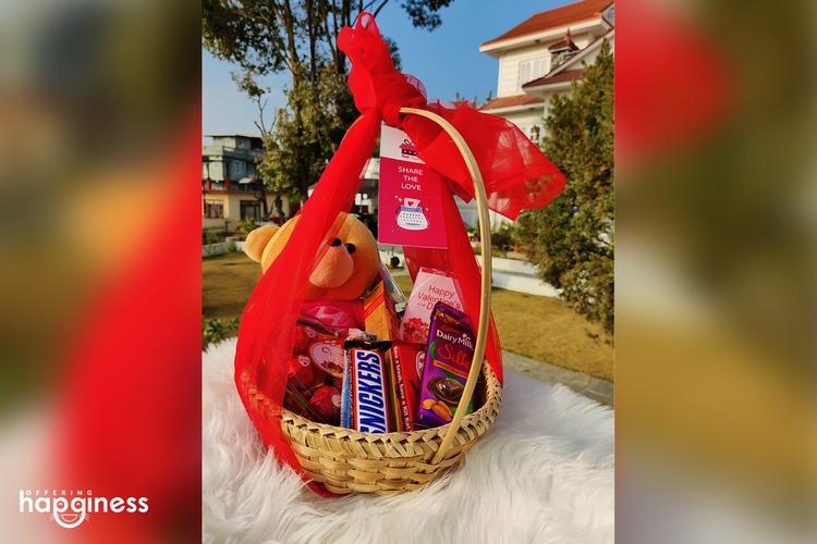 Teddy Chocolate Basket