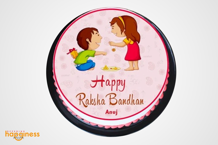 Splendid Rakhi Photo Cake