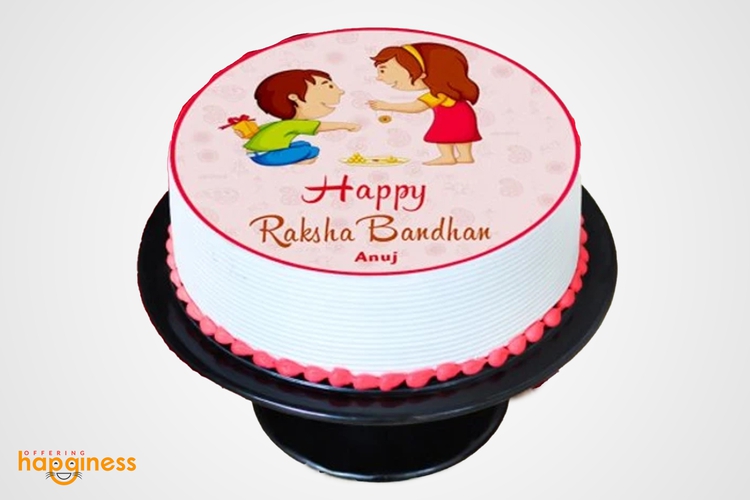 Splendid Rakhi Photo Cake