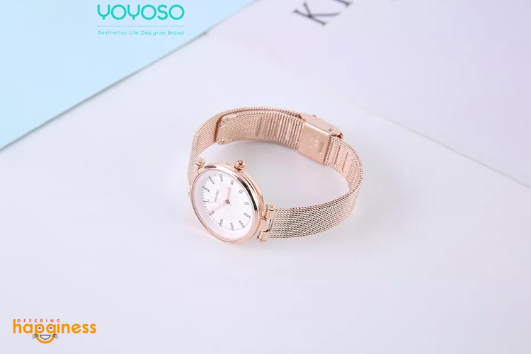 YOYOSO Fashion gold mesh watch