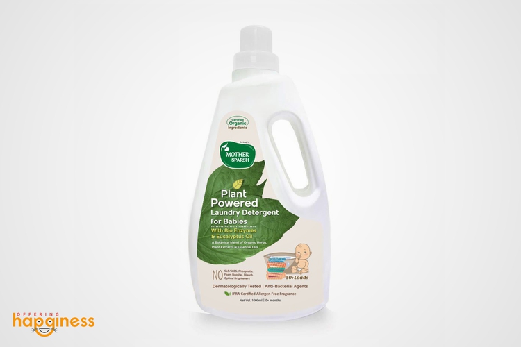 Mother Sparsh Baby Laundiy Liquid Detergent (Powered by Plants) with Bio - Enzymes and Eucalyptus Oi