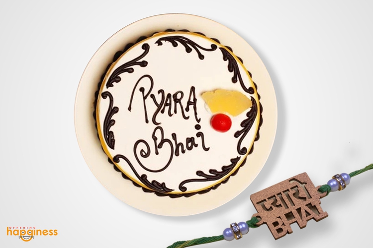 Pyaro Bhai Rakhi & Cake