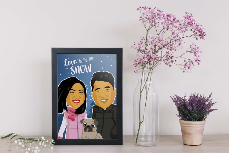 Love In The Snow Frame