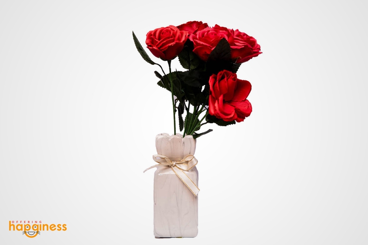 Square Bow Vase