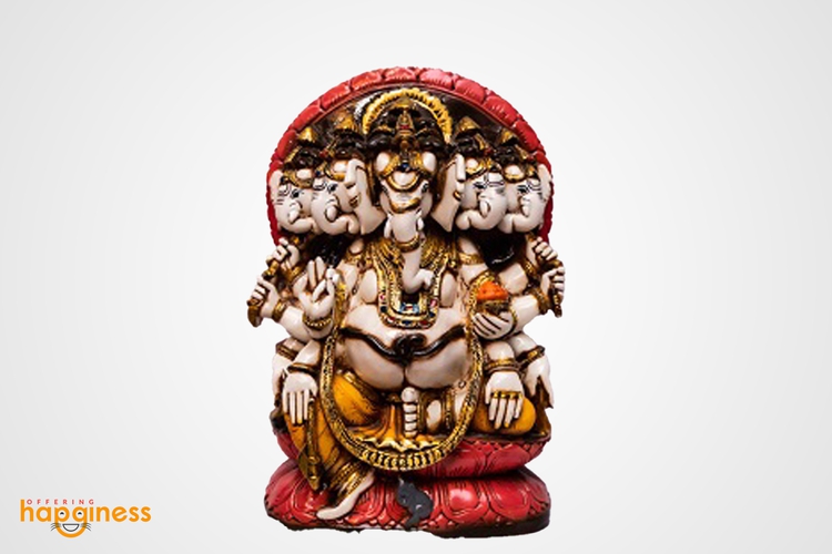 Panche Mukhe Color Ganesh
