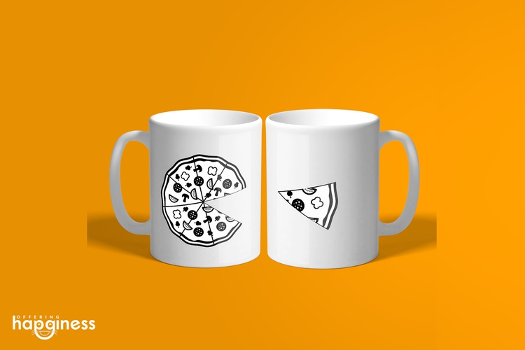 Slice of my Pizza Couple Mug