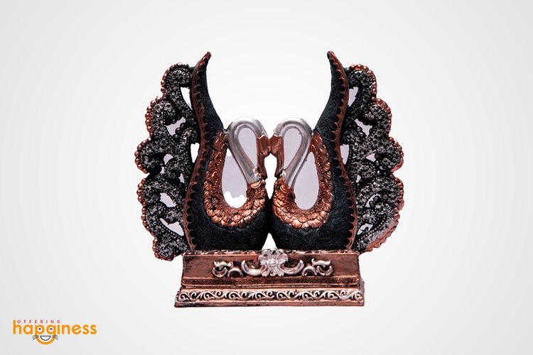 Double Peacock Statue