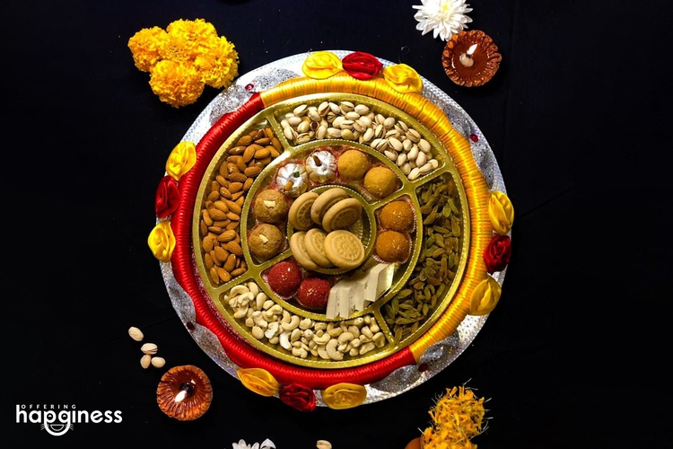 Dry Fruits and Sweets Set For Bhai Tika