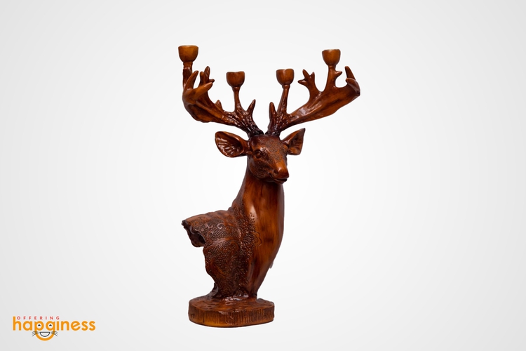 Deer Candle Stand Statue