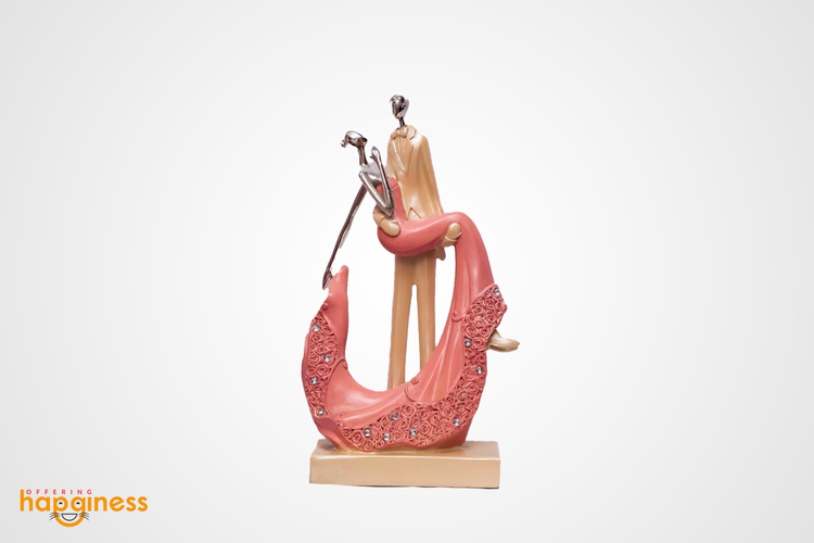 Pink Couple Statue