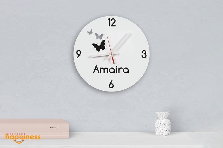 Customized Butterfly Clock