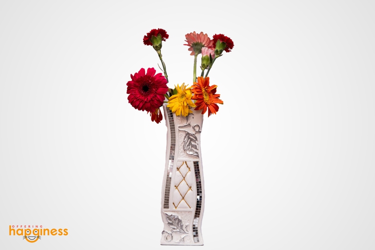 White Design Vase