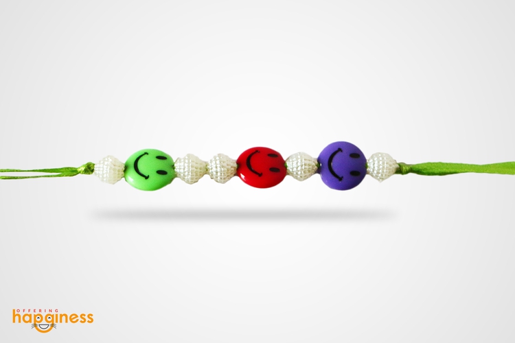 Colorful Smiley Kid Rakhi