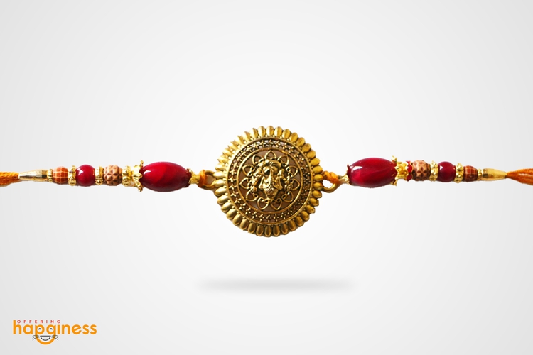 Golden Ganesh Rakhi
