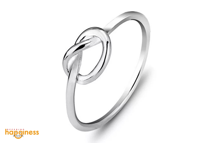 Silver Romantic Knot Ring