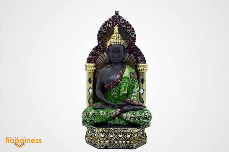 Brown/Green Buddha Statue