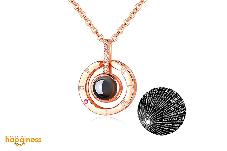 I love you Circle Pendant