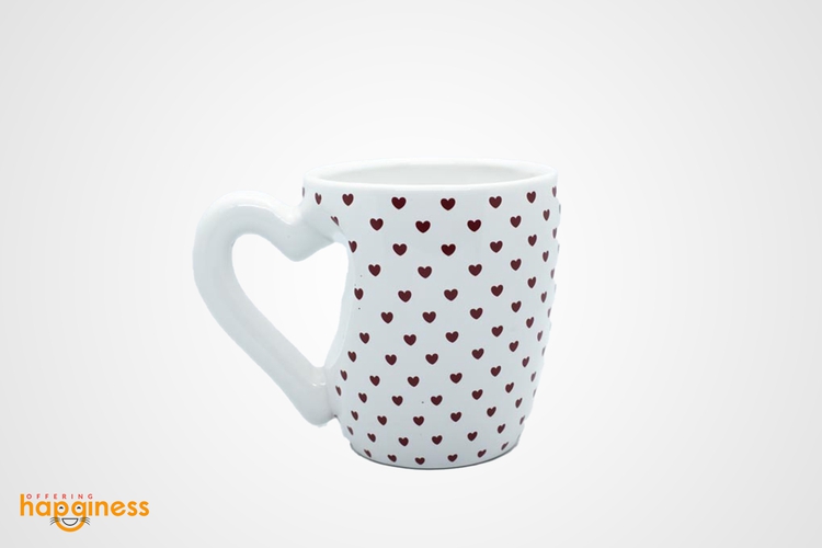 White Cup With Red Heart