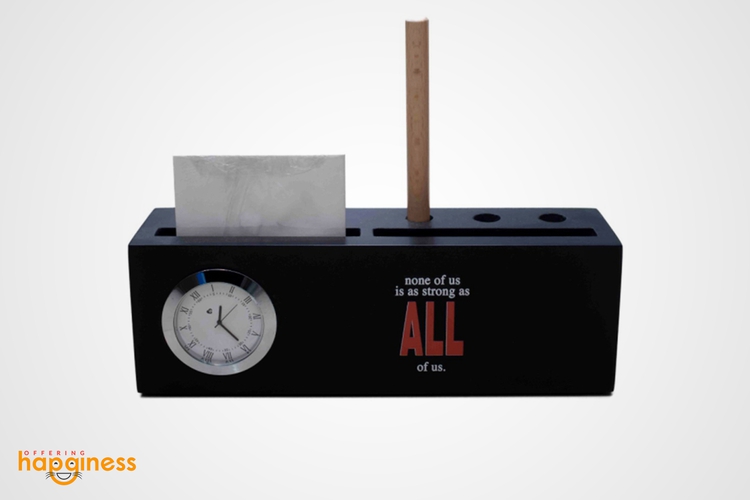 Table Clock With Pen Stand