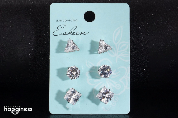 Geometric Crystal Earrings