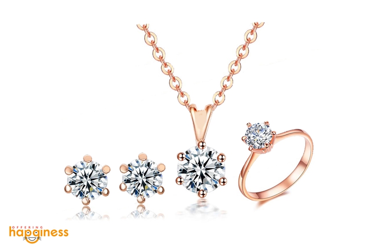 6 claws CZ Jewelry Set
