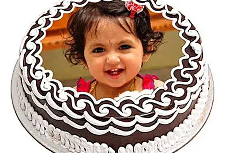 Chocolate Photo Print Cake