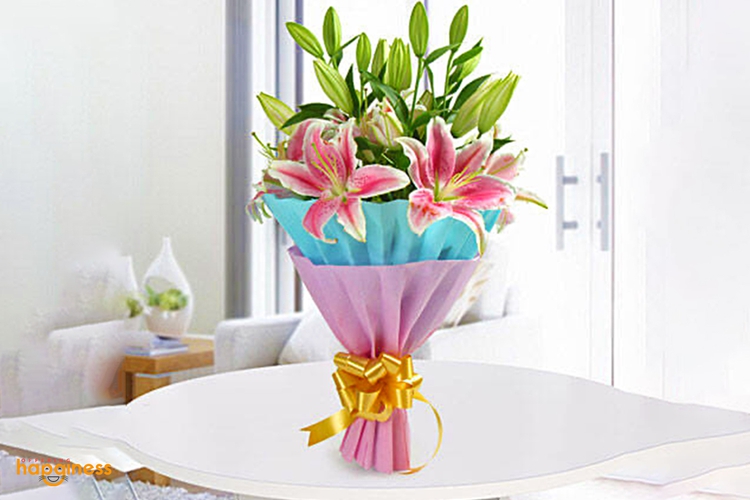 Colorful Lilies Bunch