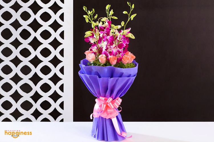 5:10 Orchid And Rose Bunch