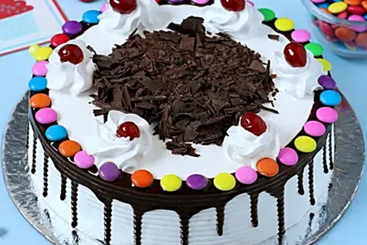 Gems On Top Black Forest Cake