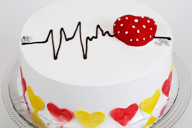 Heart Beat Vanilla Cake