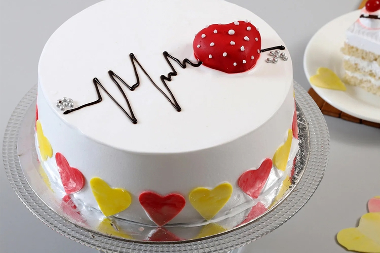 Heart Beat Vanilla Cake