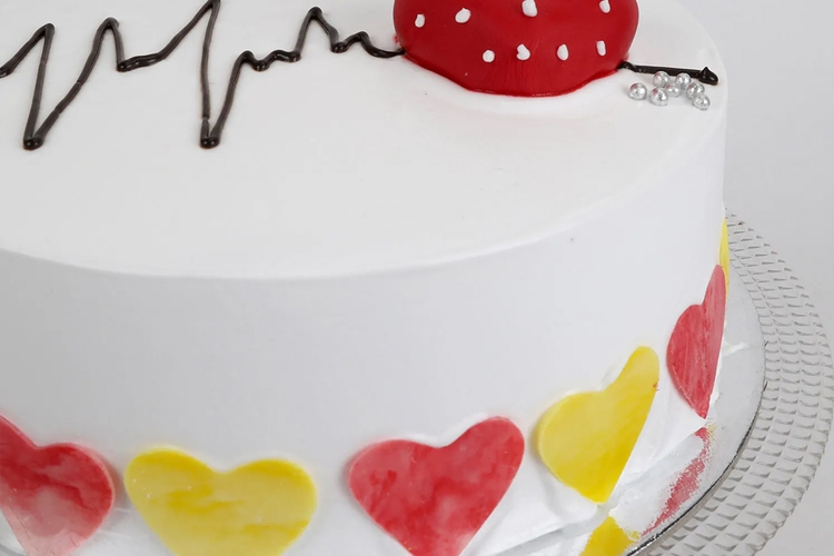 Heart Beat Vanilla Cake