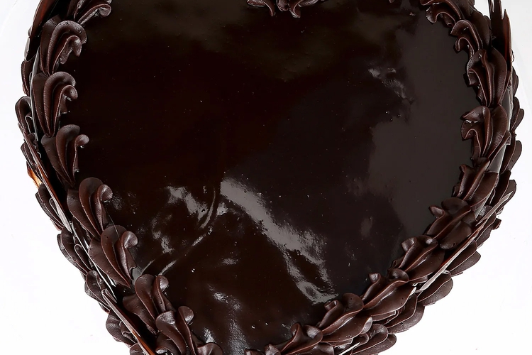 Heart-Shaped Truffle Cake