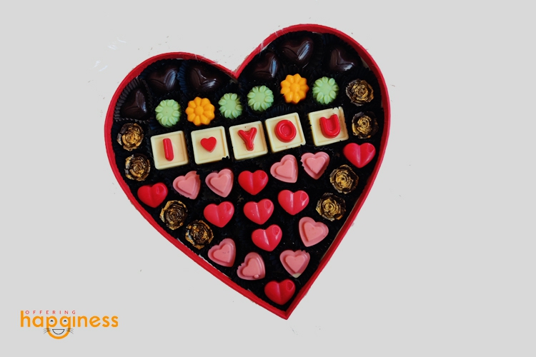 I love You customized choco box