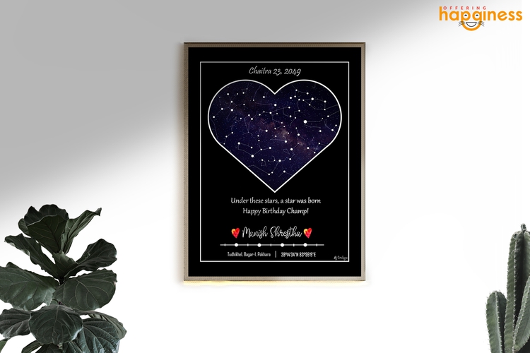 Star Map Heart